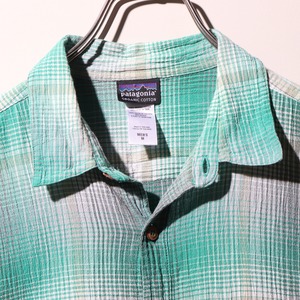 極美品 M 11年 オンブレチェック A/C Yarn Dyed Shirt ACシャツ Patagonia パタゴニア 緑 グリーン