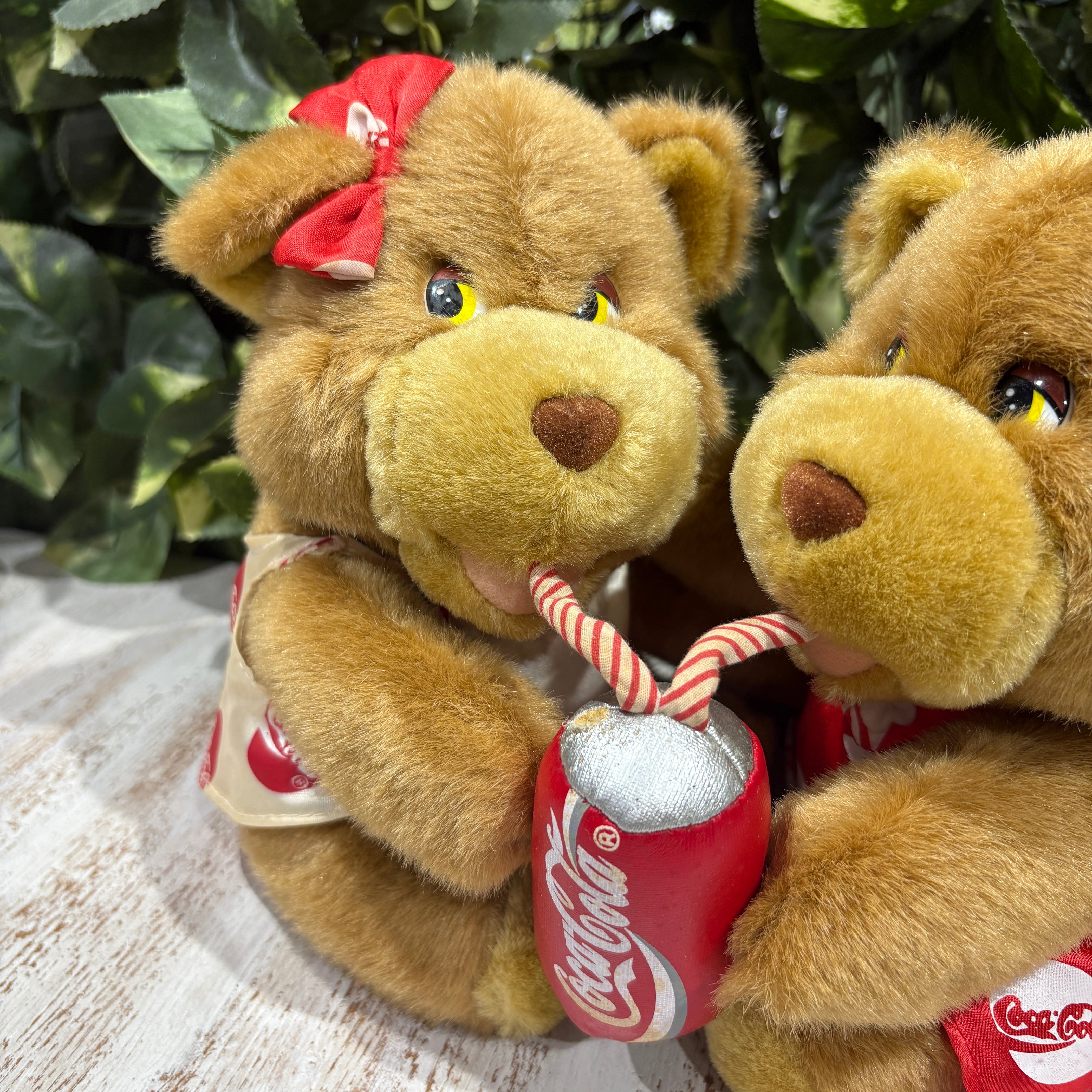 ☆コカコーラベアのカップル☆シェアドリンク☆くま☆LOVE飲み☆90s