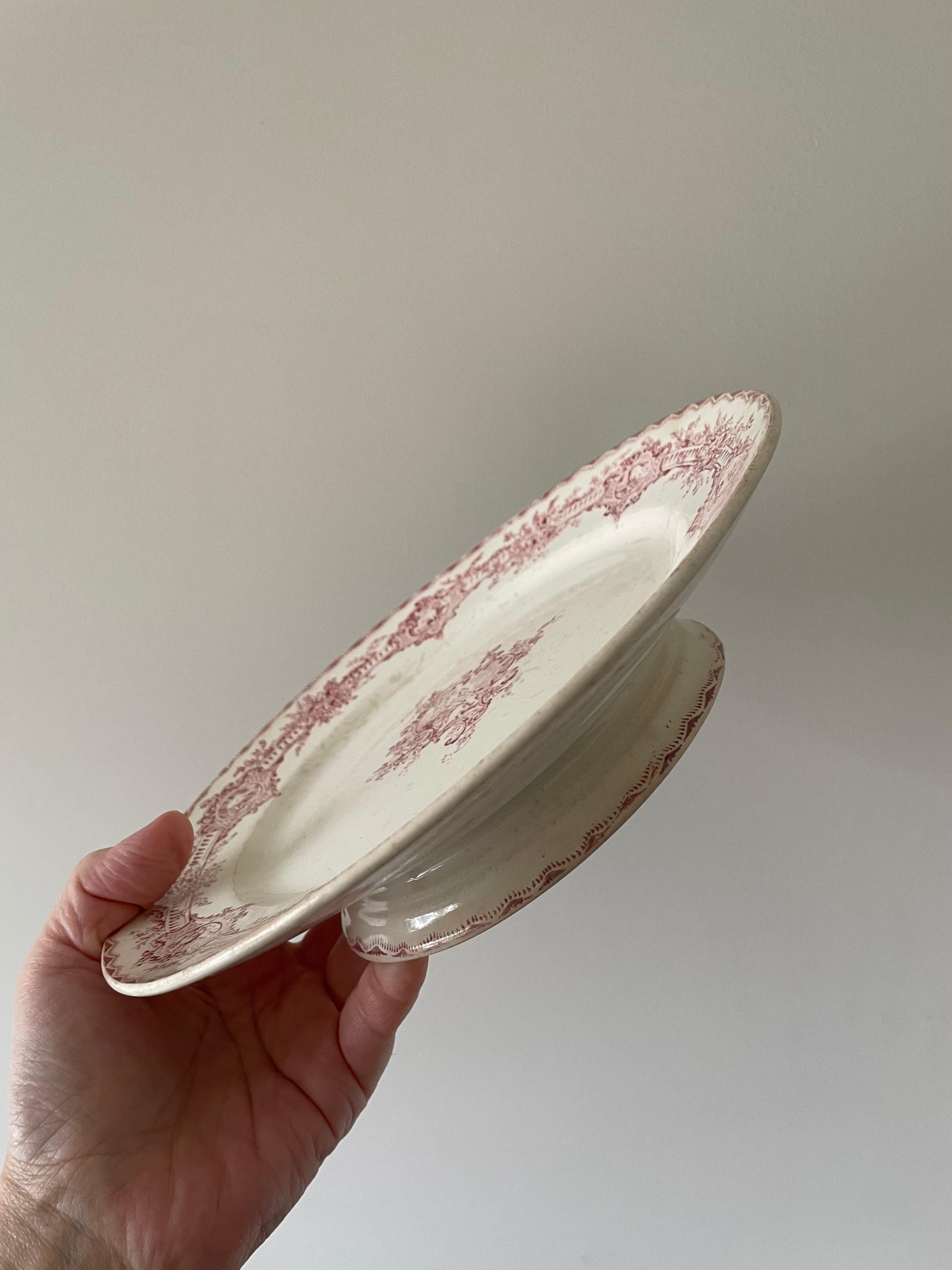 Creil et Montereau WATTEAU コンポティエLow type | I know Antiques