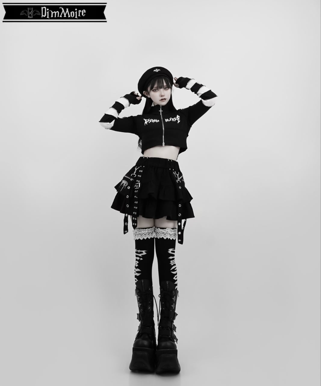 PUNKフリルミニスカートII【Black】 | DimMoire