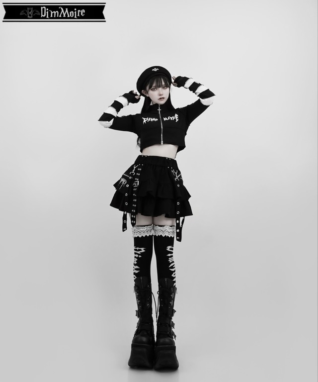 【受注予約商品】PUNKフリルミニスカートII【Black】