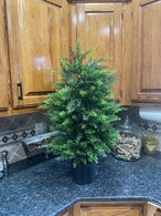 造花 杉 松 ヒノキ 人工植物 フェイクグリーン 91.44 cm リビング オフィス 家の装飾