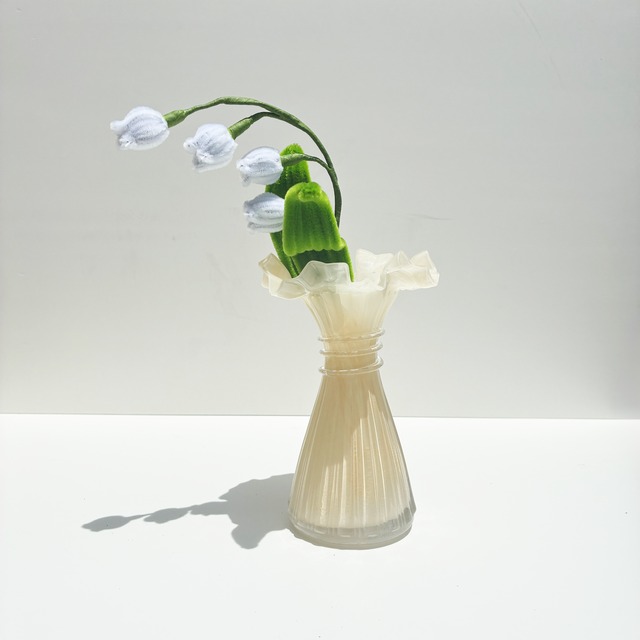 flower vase 【frill ﾌﾘﾙ】【ivory アイボリー】花瓶／フラワーベース