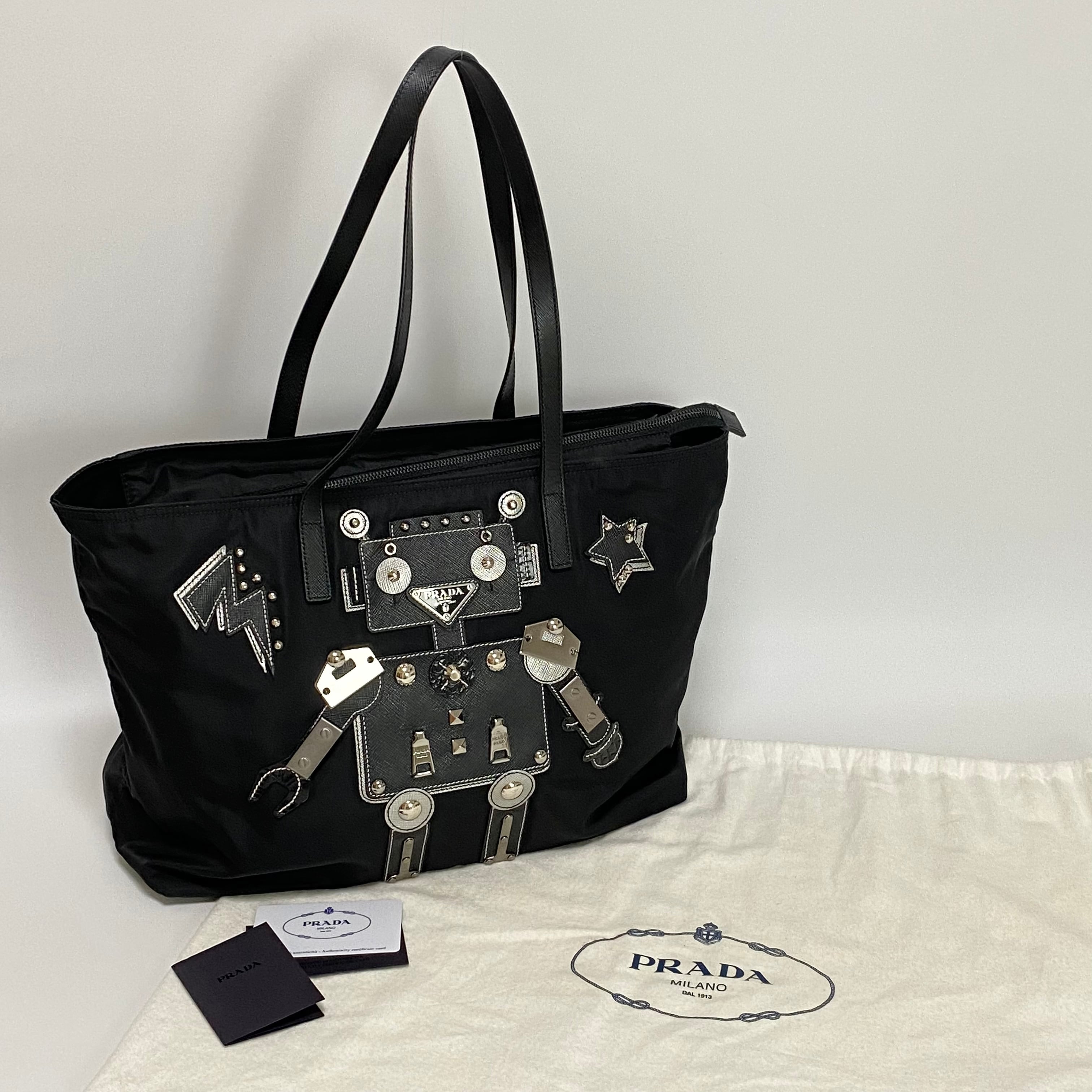 PRADA プラダ ナイロントートバッグ ロボット ブラック 8945-202210 | rean