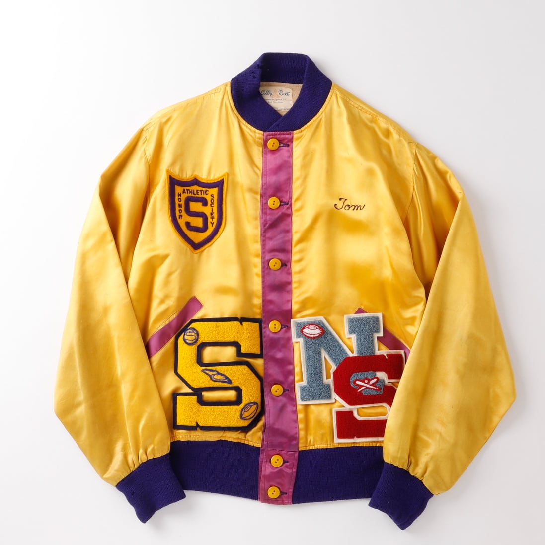 極美品】40s special vintage jacket satin fabric blouson made in