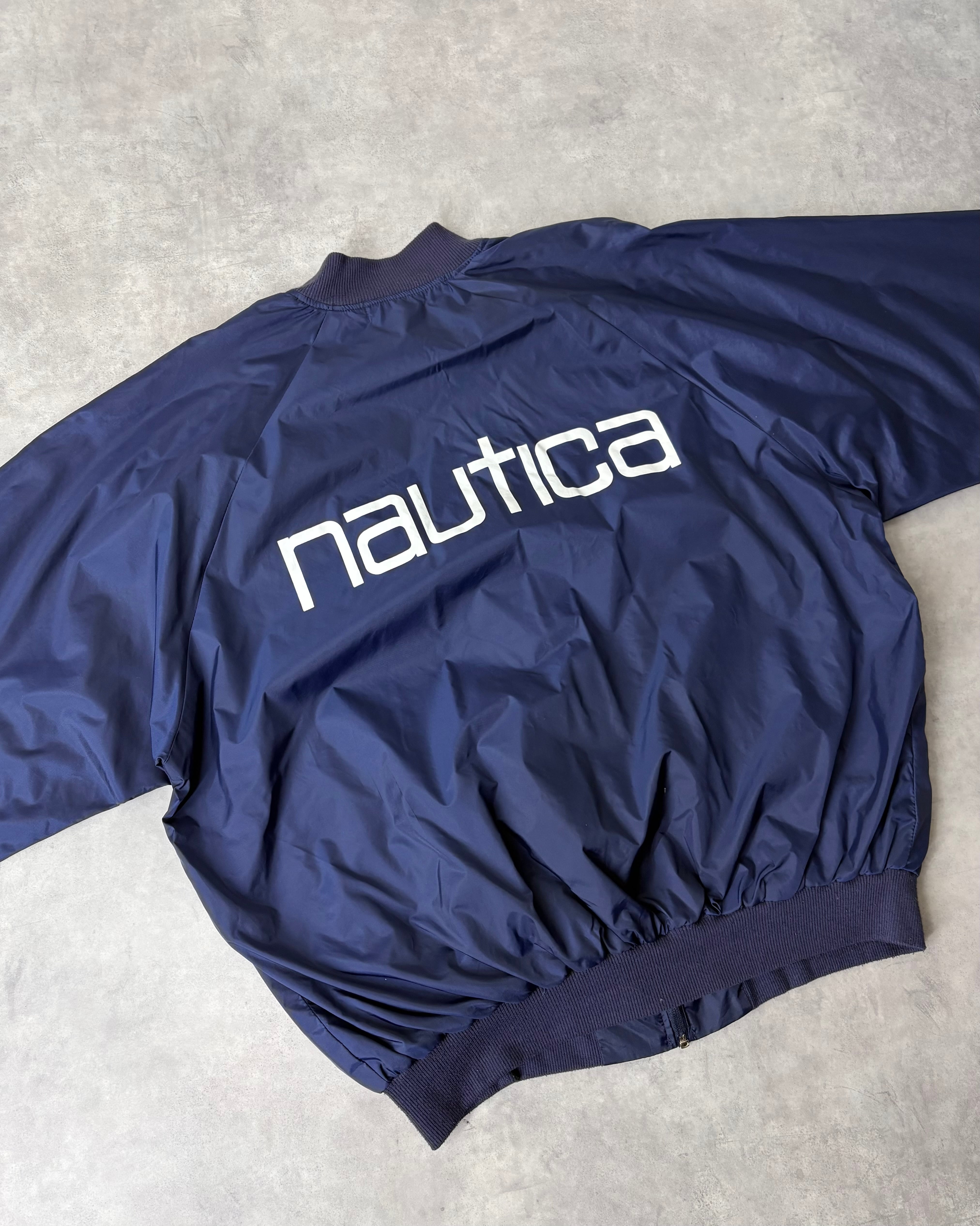 90s nautica Logo Print Nylon Shell Blouson