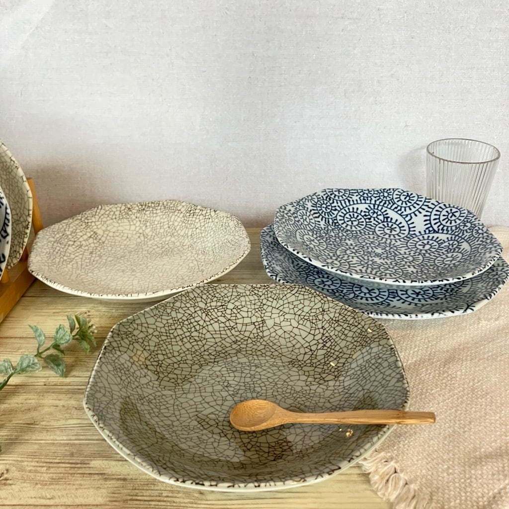 食器 SNS映え食器 八角皿 6.3深皿 21.5cm 3色 和食器 業務用食器【日本製