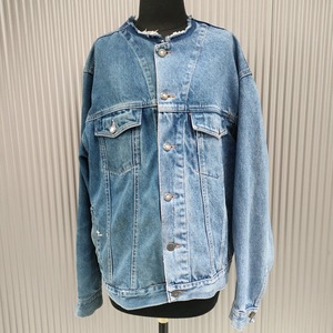 ◯【80s/解体再構築】used/unknown/ユーロヴィンテージ/ビンテージ/ヨーロッパ古着/ビッグシルエット/オーバーサイズ/リメイク/デニムジャケット/Gジャン/トラッカージャケット/インディゴ/SC291/0051/