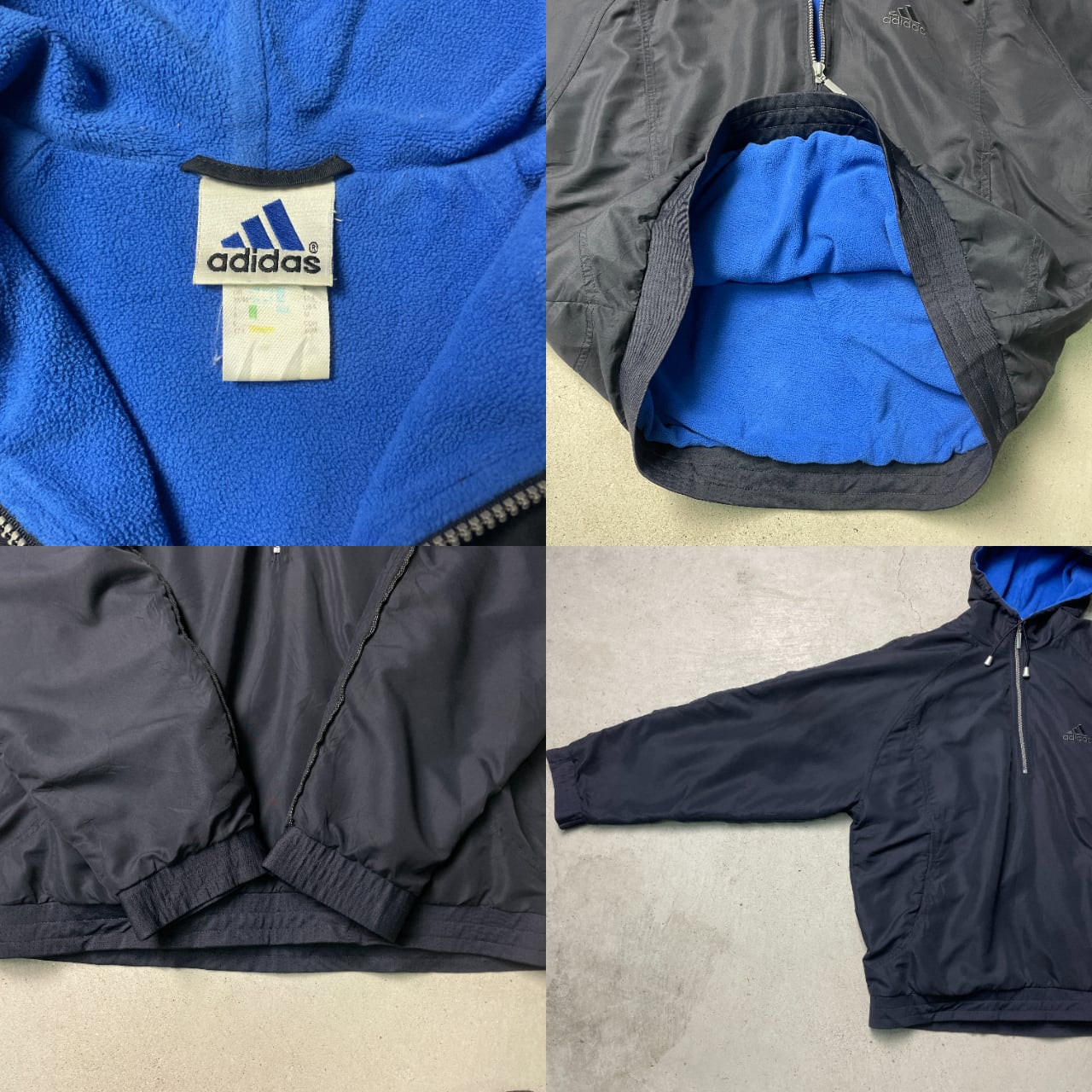 90年代 adidas アディダス アノラックパーカー リフレクターライン