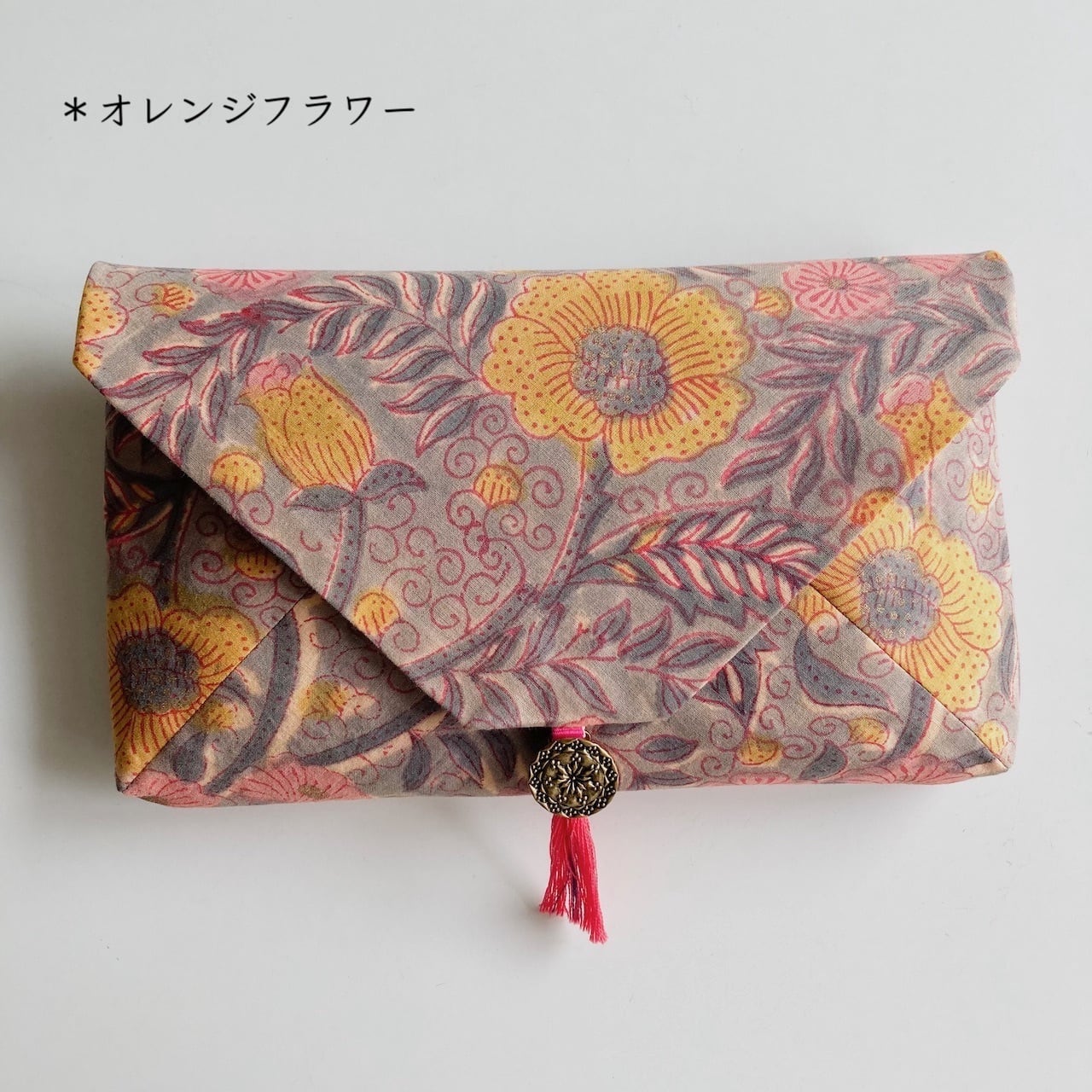 インド　アンティーク　袋物 インドブロックプリント ／数寄屋袋 | set-list-tokyo