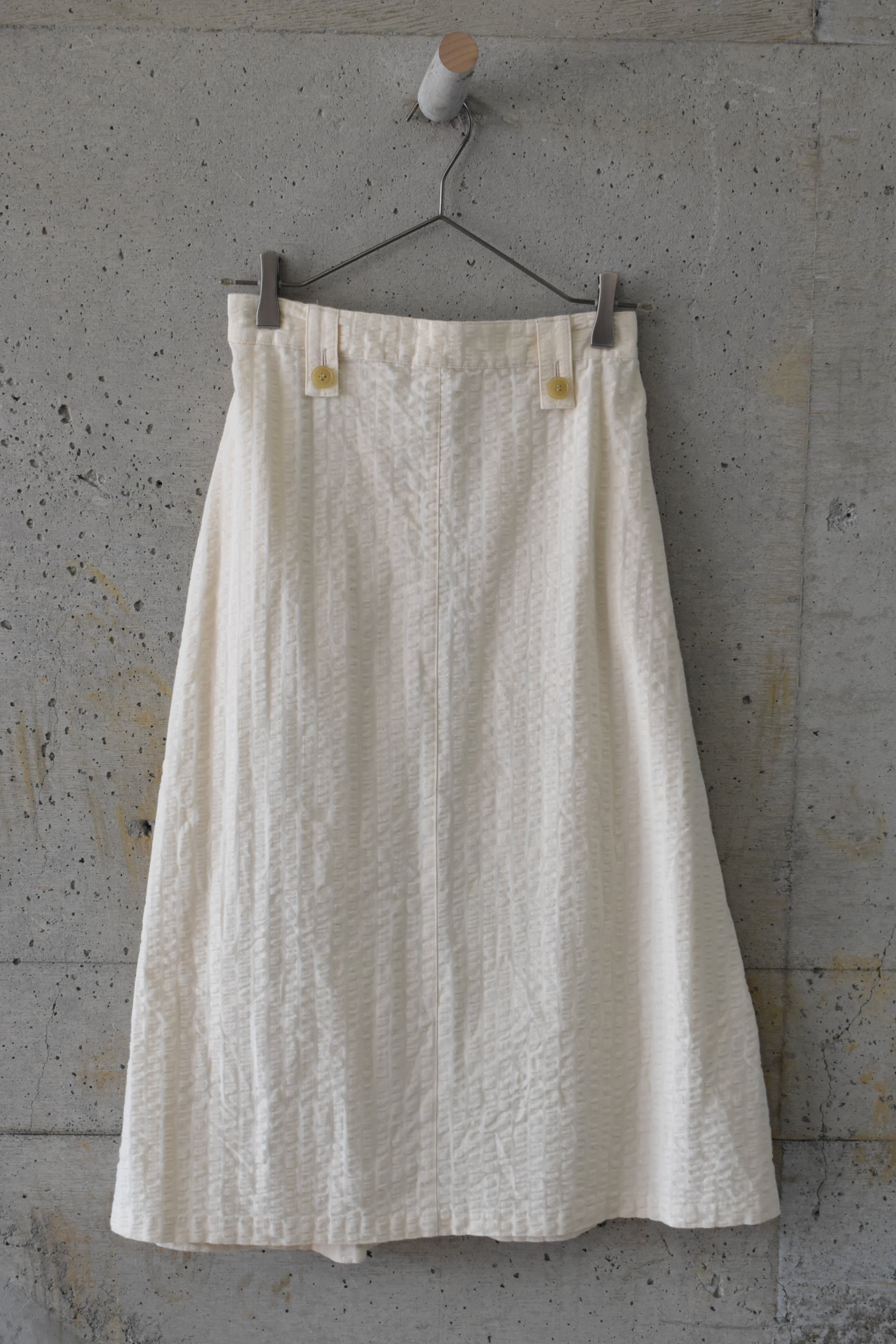 Seersucker natural fabric skirt