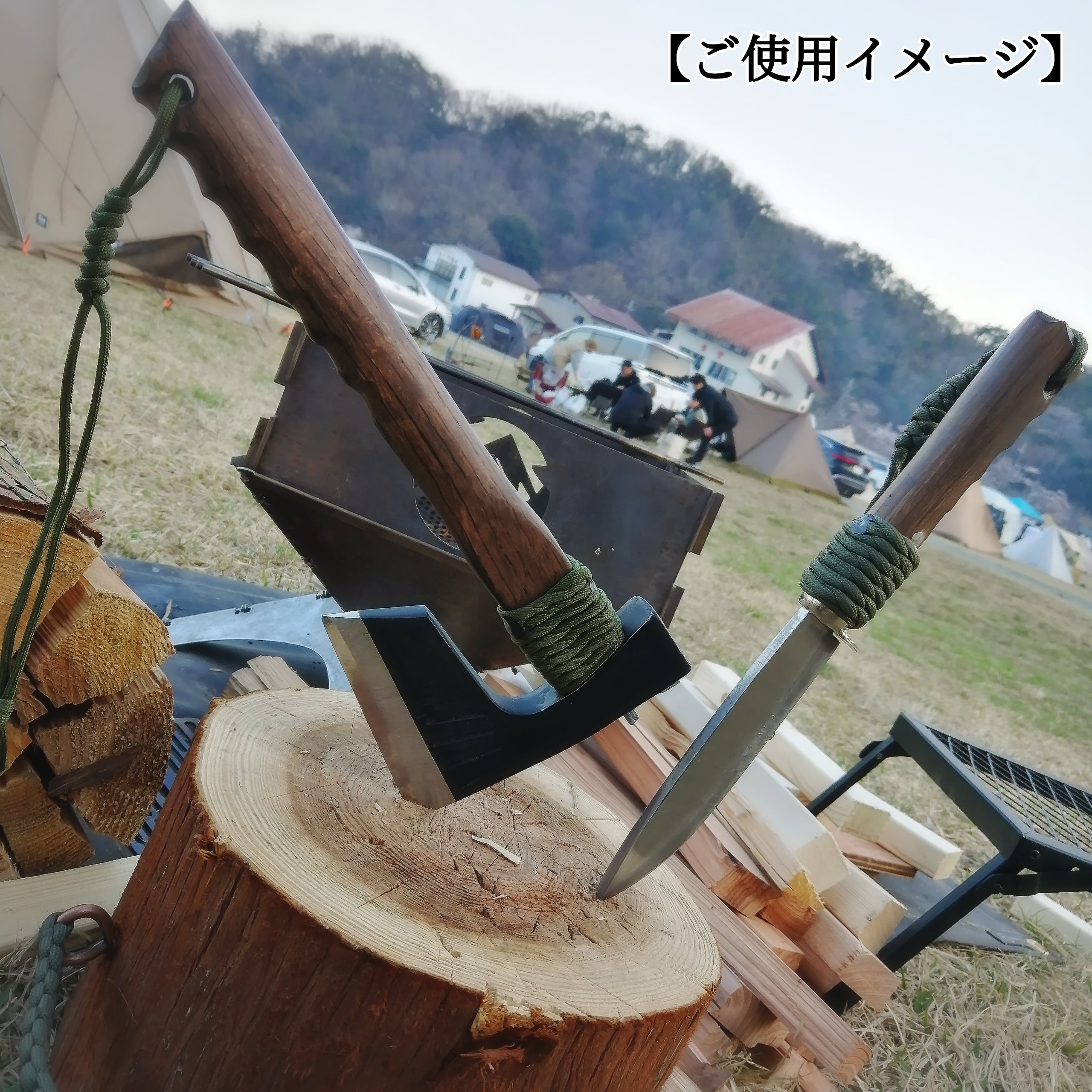 斧【いぶし銀の極み】薪割り ビンテージ風 リメイク 鉈