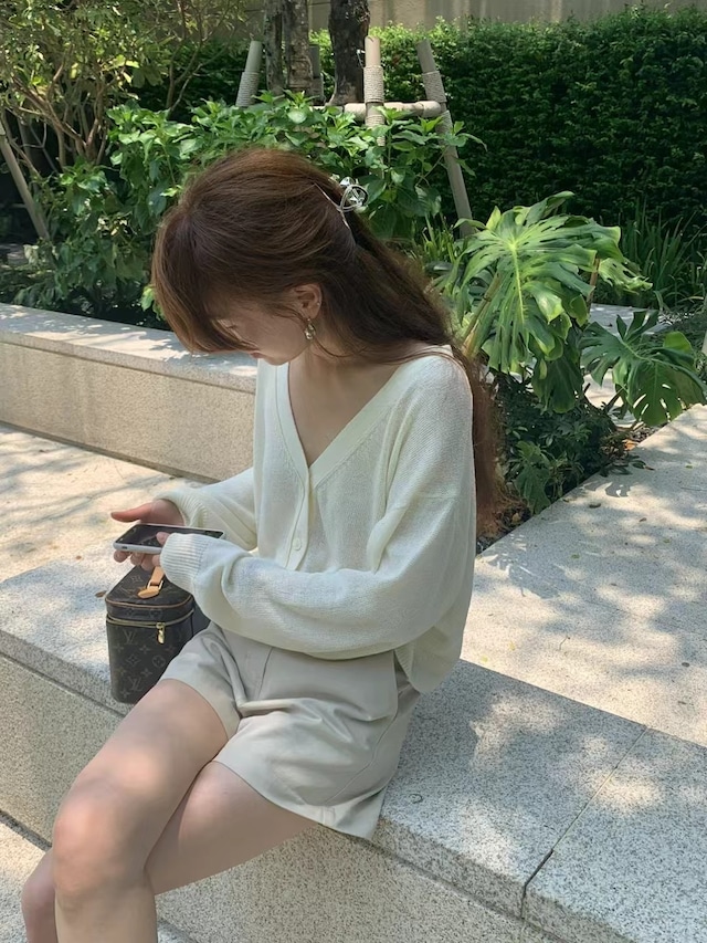 (OUNCE) paper sheer cardigan / 2color