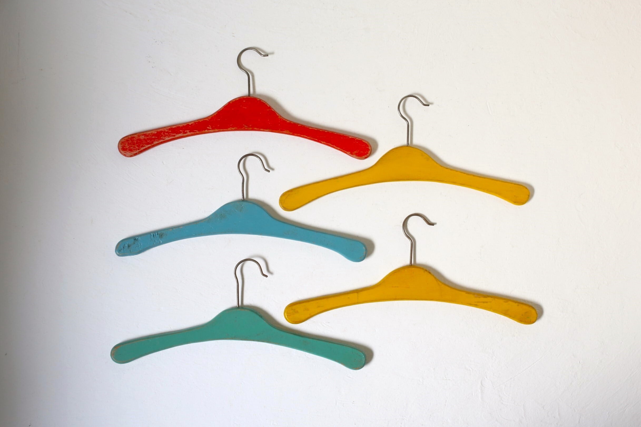 フランス　アンティーク　木製ハンガー　希少　3本セット フランス アンティーク 木製ハンガー 希少 3本セット