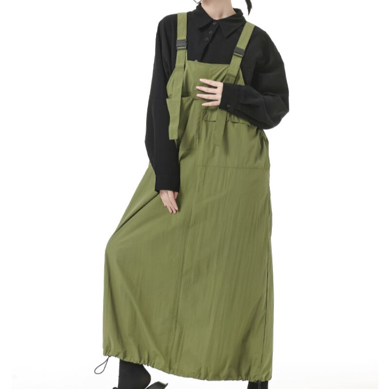 Aラインシンプルカジュアルサロペット SK0211