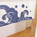 【受注生産】のれん 波 青 85×30cm 27551