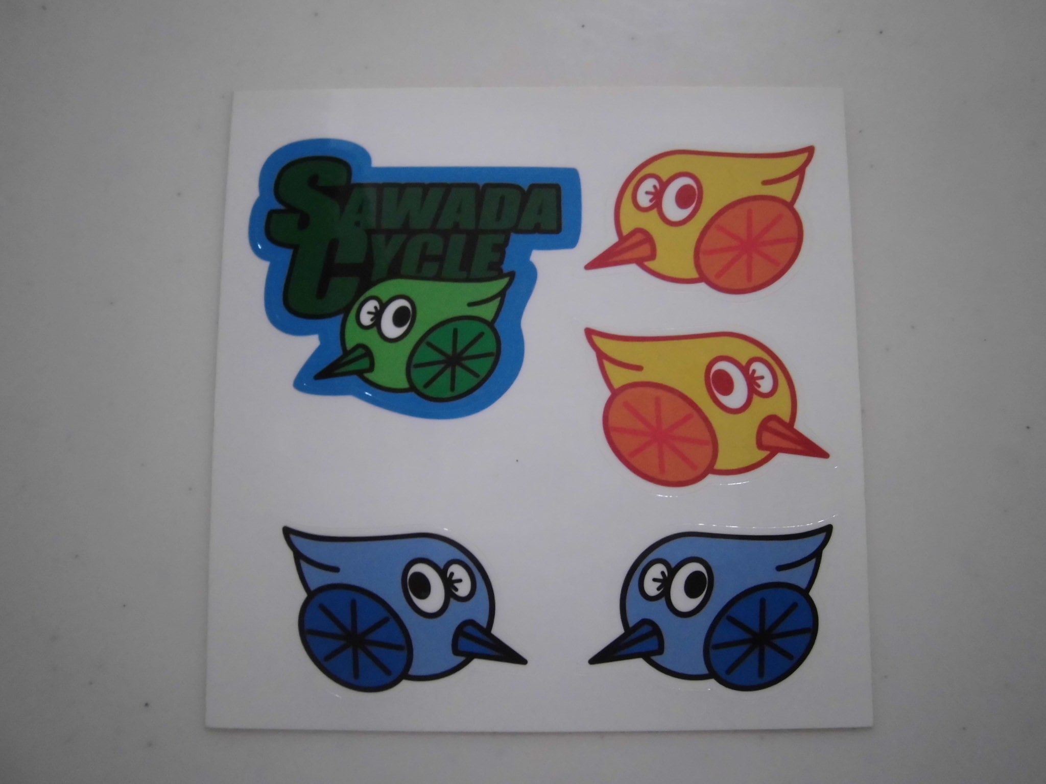サワダサイクル オリジナルキャラクター「パポチくん」シール - 画像1