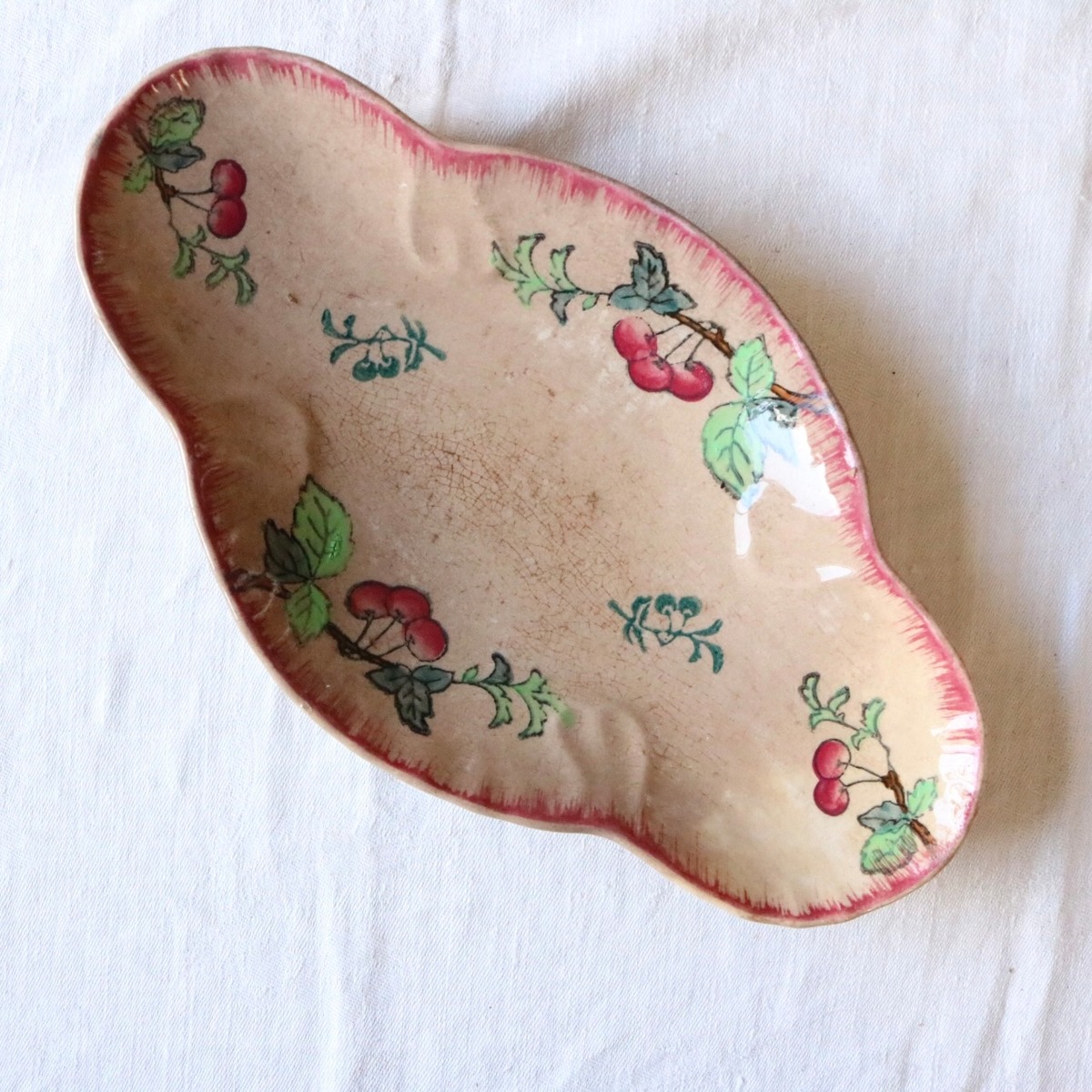 Longwy カフェオレ 枯れた ラヴィエ 手彩色 ボタニカル チェリー  