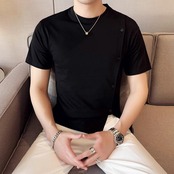 slit short sleeve T-shirt 00328