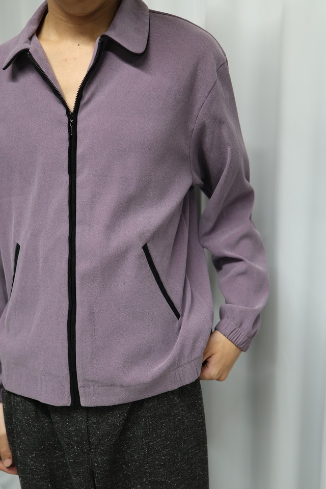 Suede-like zip blouson