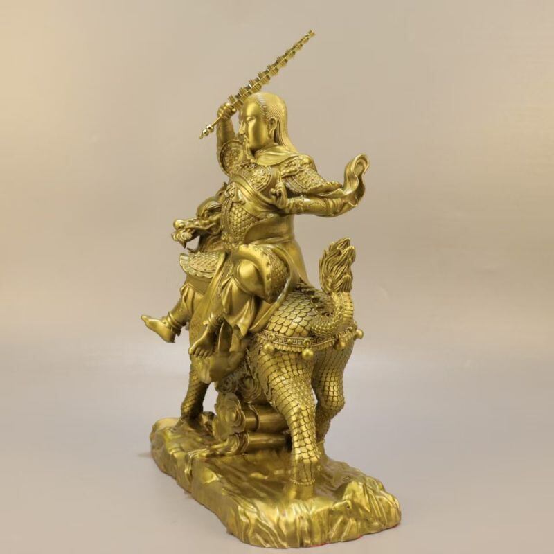 雷祖像 九天応元雷声普化天尊 雷神像 置物 オブジェ インテリア 銅製