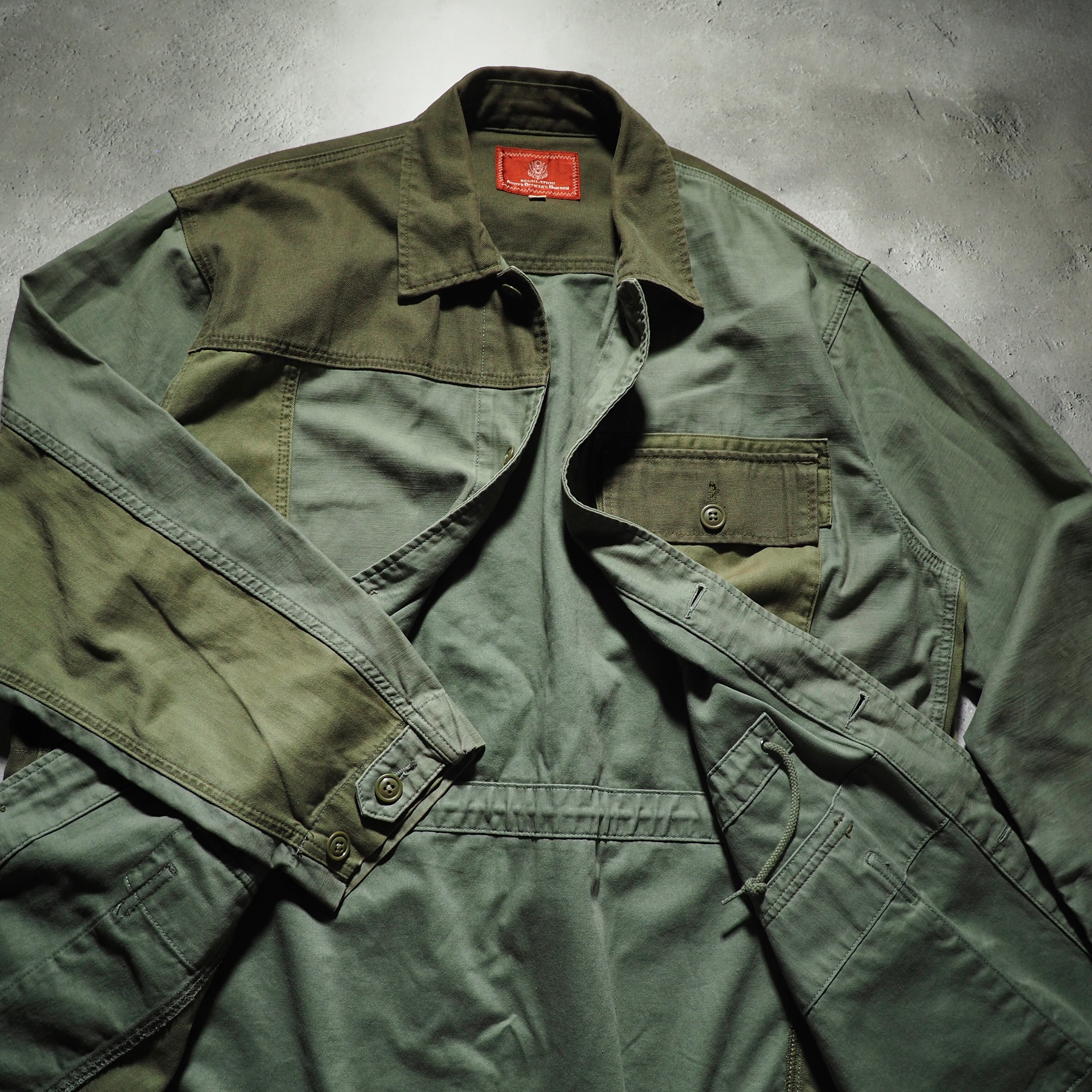 ” AVIREX ” Rebuild panel Docking vintage loose military jacket