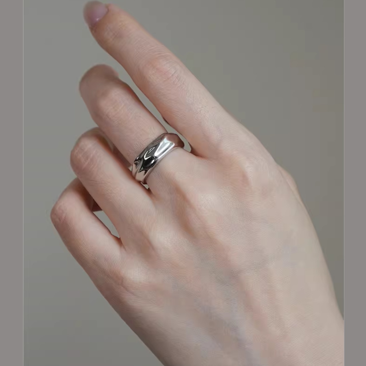 ウェーブ シルバーリング 00055・画像2