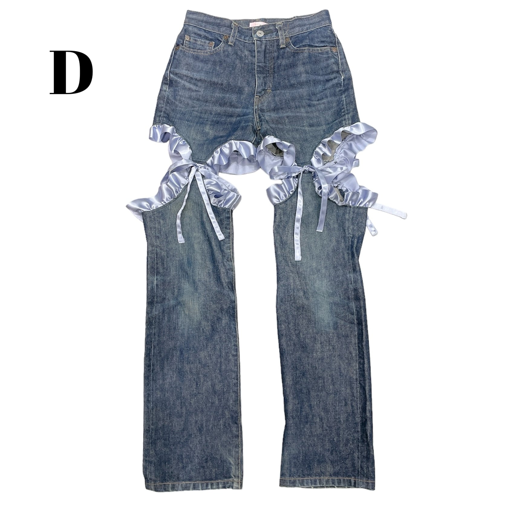 限定】lilLilly カットアウトリメイクデニム