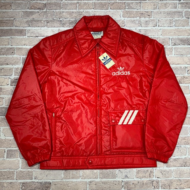 Ⓚ"DEAD STOCK" 1980s adidas NYLON JACKET RED