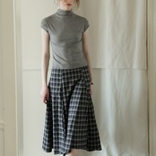 Noir Check Flare Skirt F0672