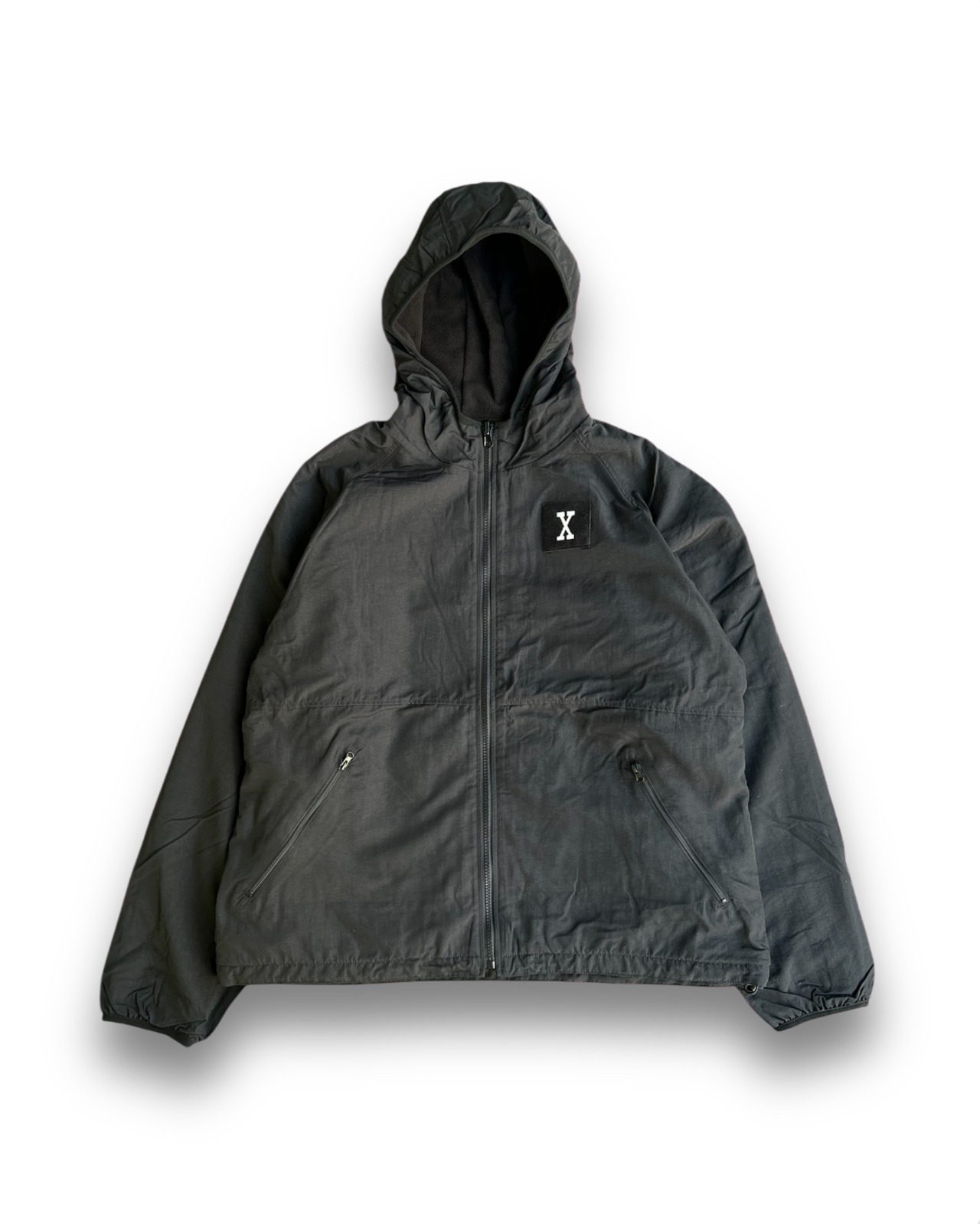 Reversible nylon & fleece hooded jacket | OLDX