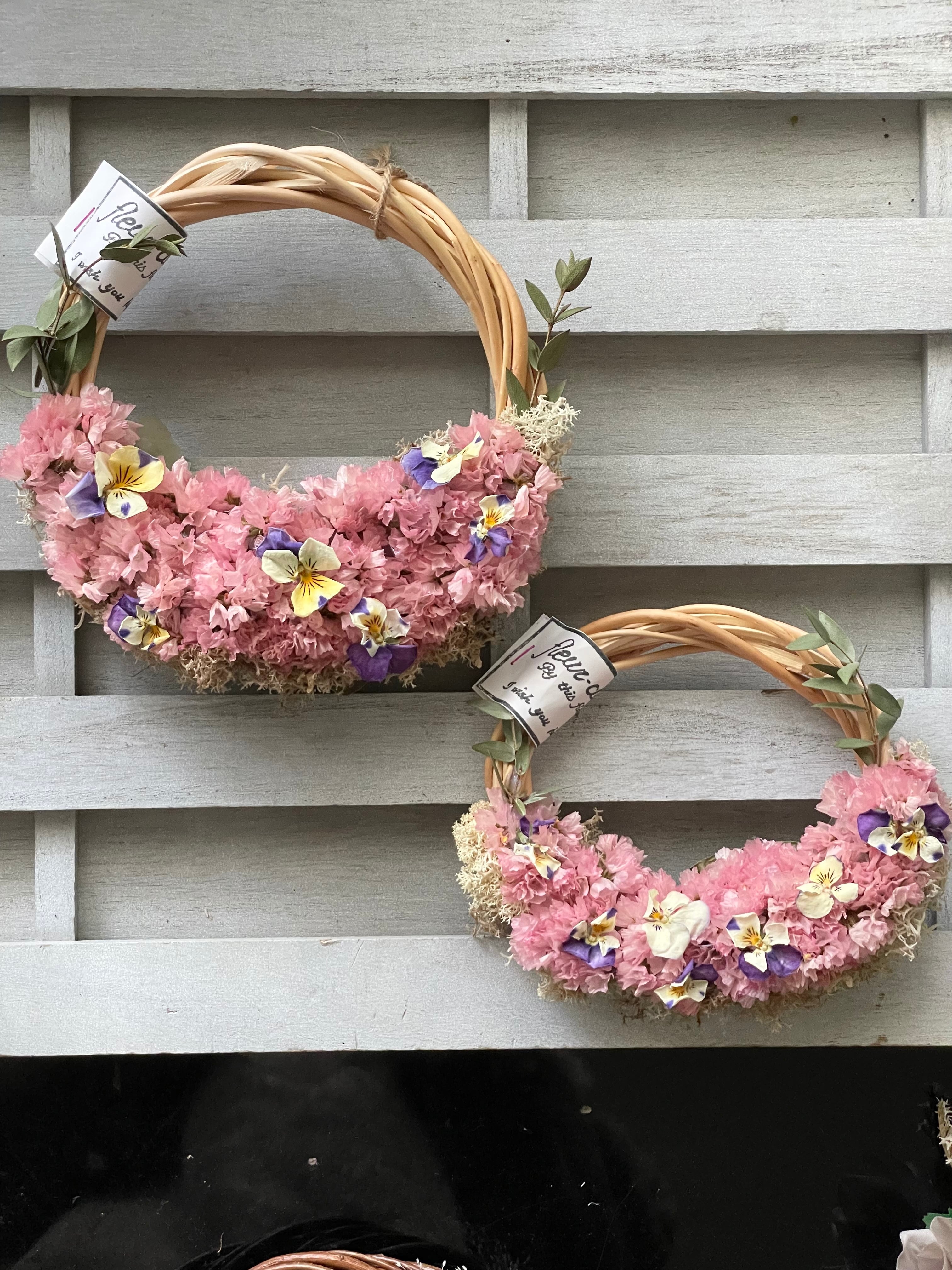 Mサイズ 可愛い♡ピンクピーチカラーのスプリングリース | 京都宇治市
