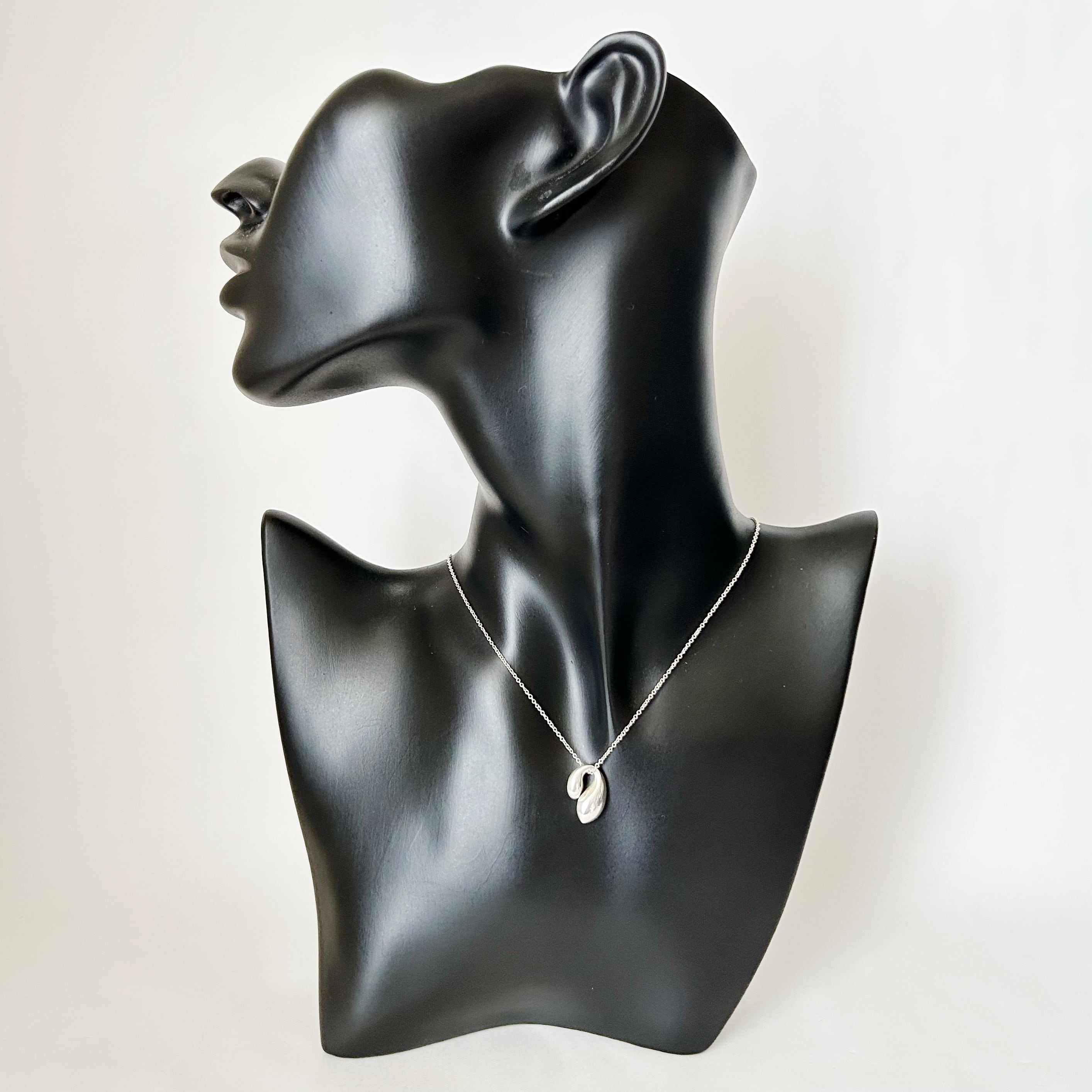 T8038】Tiffany&Co. double teardrop necklace/silver925/ティファニー