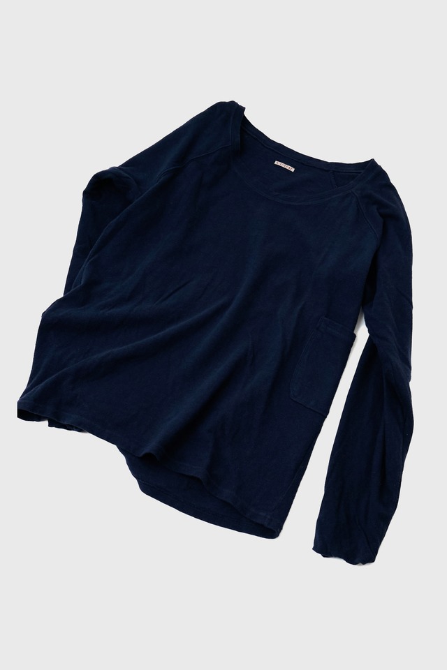 KAPITAL NAVY PULLOVER KNIT SWEATSHIRT