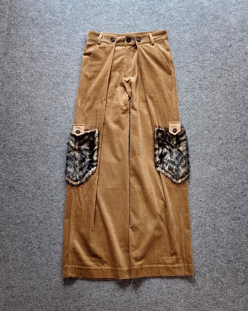 【26/AW Oscar Ouyang】Brown corduroy cargo trousers