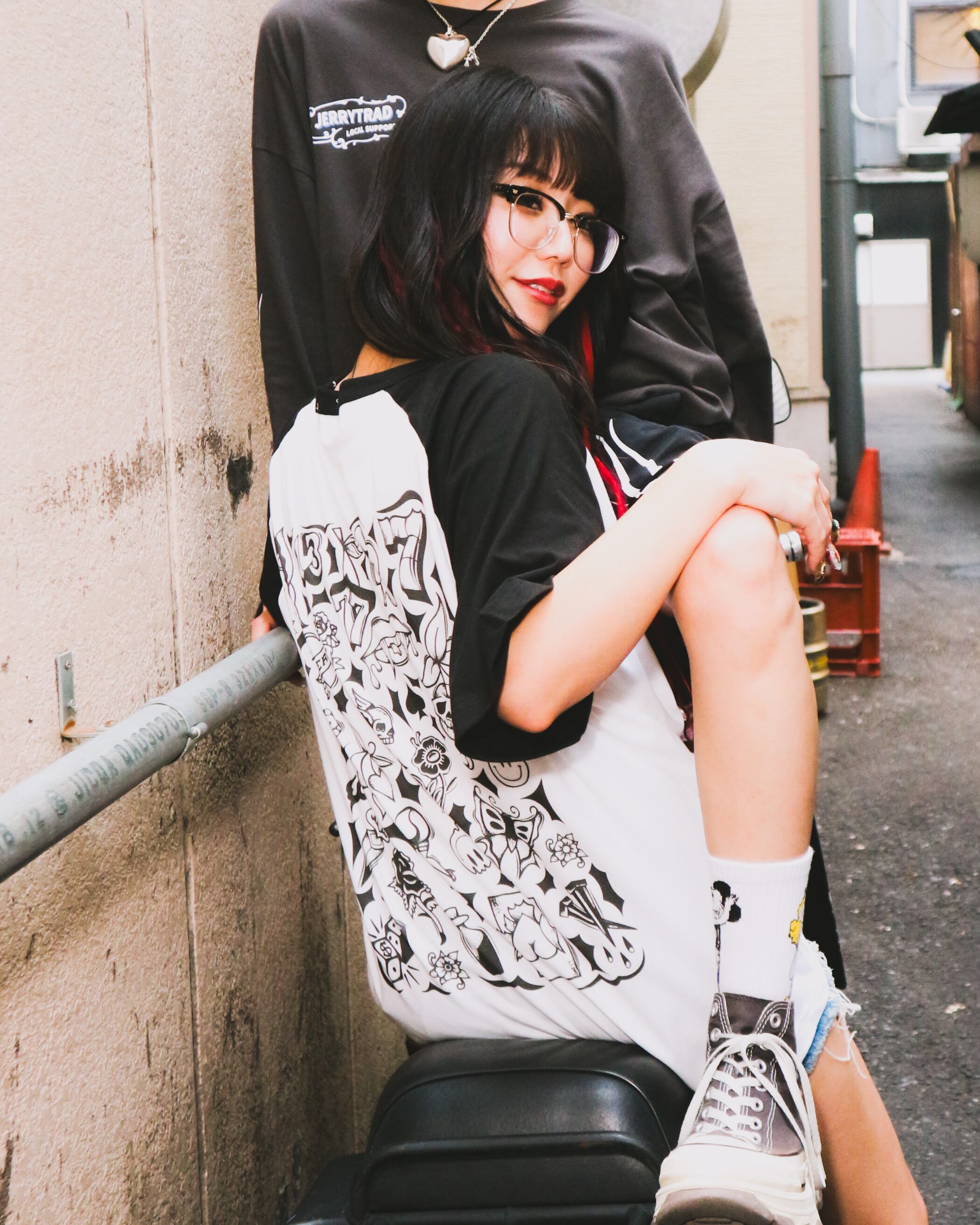 SAVAGECLUB×JERRYTRAD RAGLAN S/S TEE BLACK | JERRYTRAD