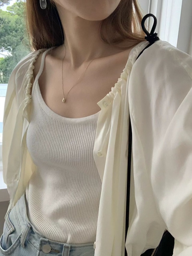 (予約) ounce / More string blouse 2color