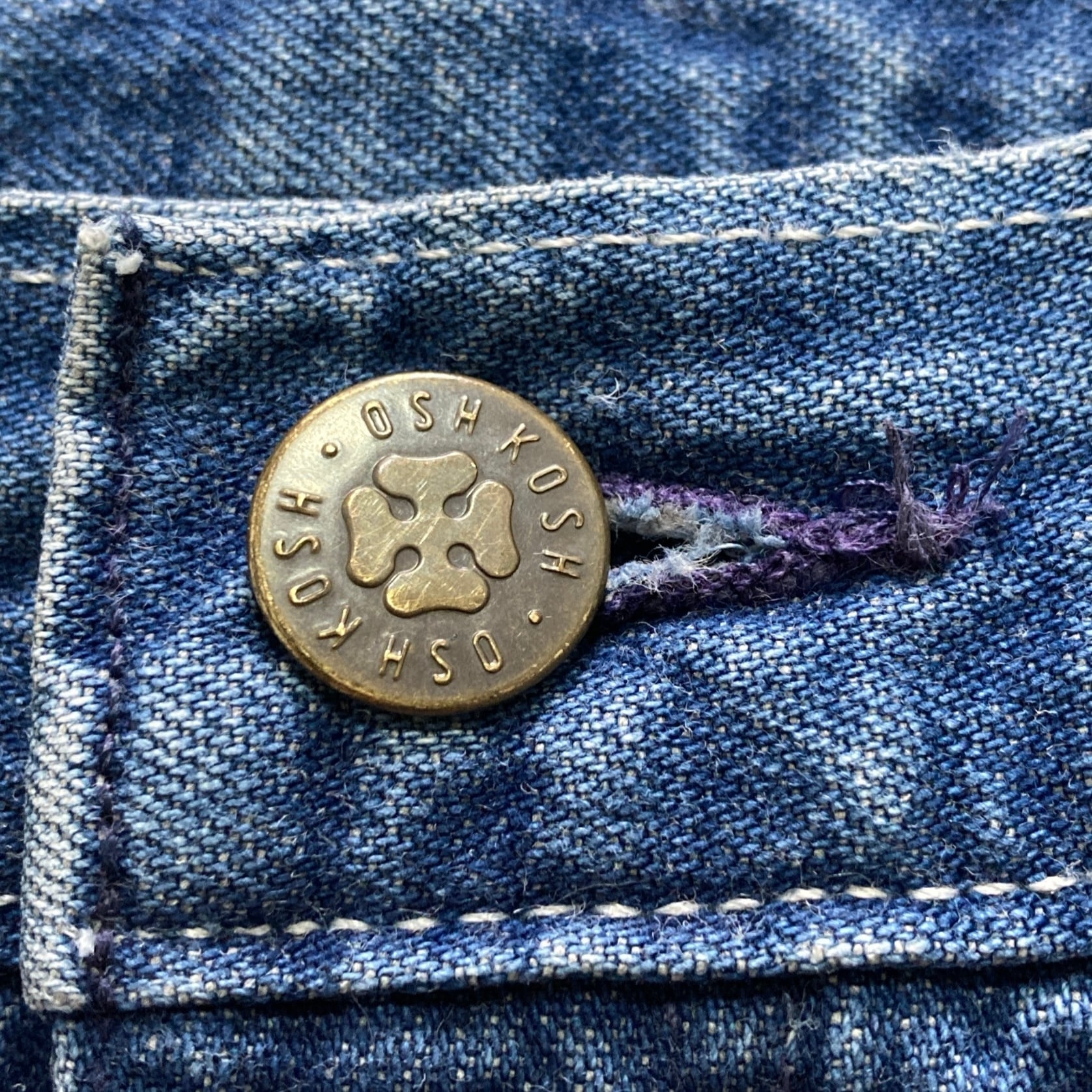 80s-90s】OSHKOSH オシュコシュ 42TALON タロンジッパー ロゴ刺繍 縦
