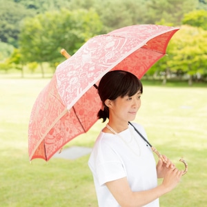 kirie 更紗（長傘）（晴雨兼用傘）槙田商店・甲州織傘　 顔色を美しくする 　　ki-sr-l