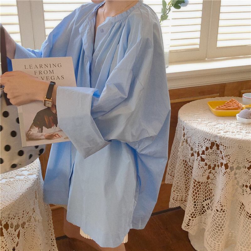 カラーシャツ レディースサマールーズカジュアルカーディガントップス ロング 夏物 クレセントシティ88693886230