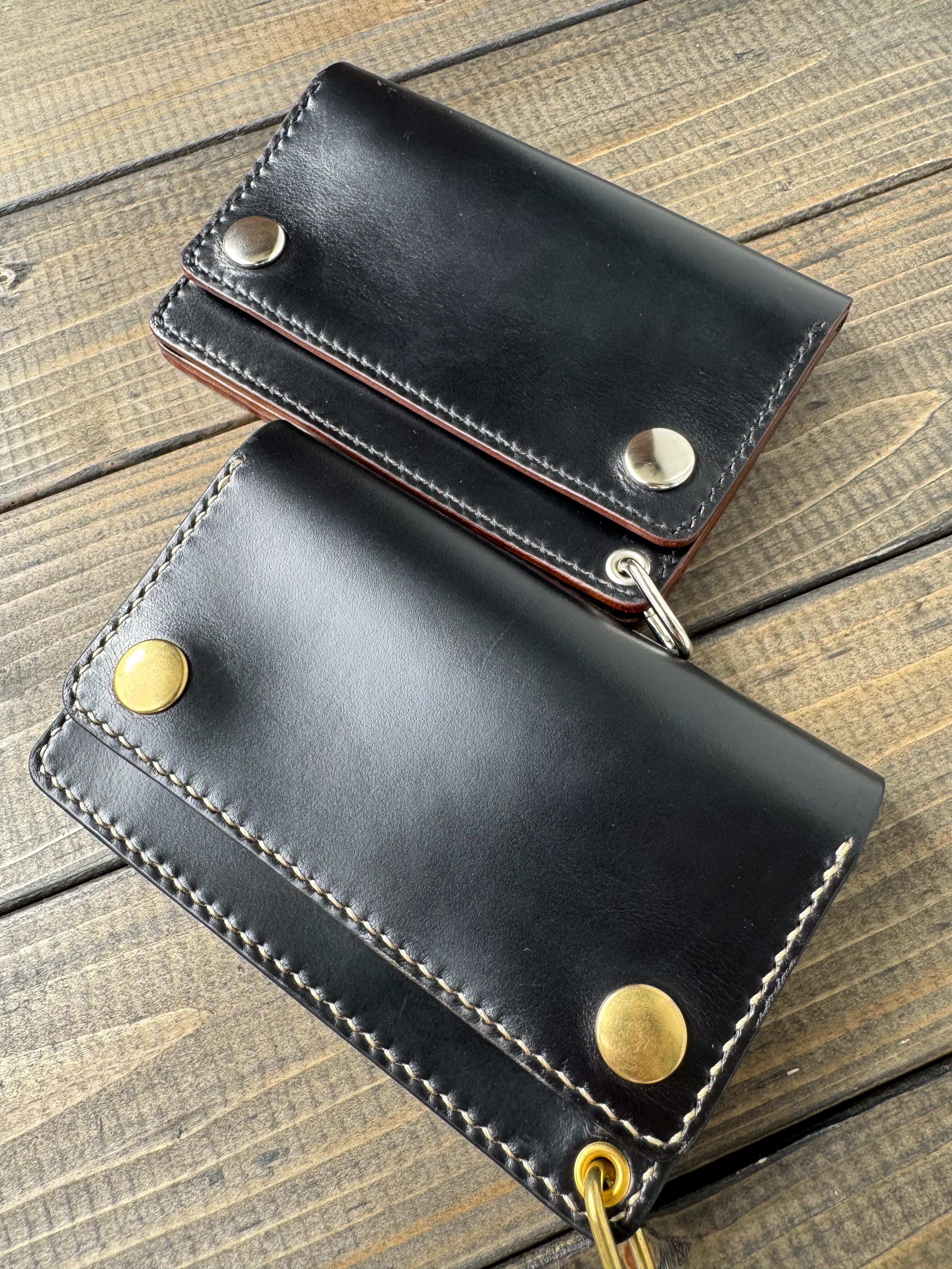 ◇ トラッカーウォレット ◇ サドルレザー 茶芯 ブラック ◇ | Pay ID