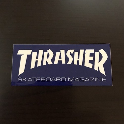 【ST-406】Thrasher Magazine スラッシャー ステッカー ブルー 4×9.5
