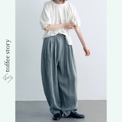 【2color】純綿ランタンスリーブトップ 《P0241》