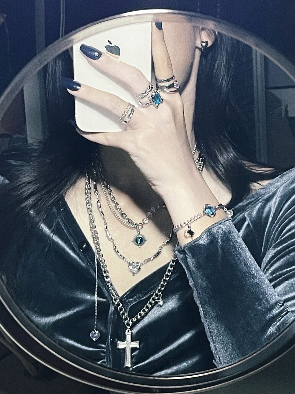 ☆Stray Kids リノ 着用！！【OF KIM】Heart Cubic Wave Chain