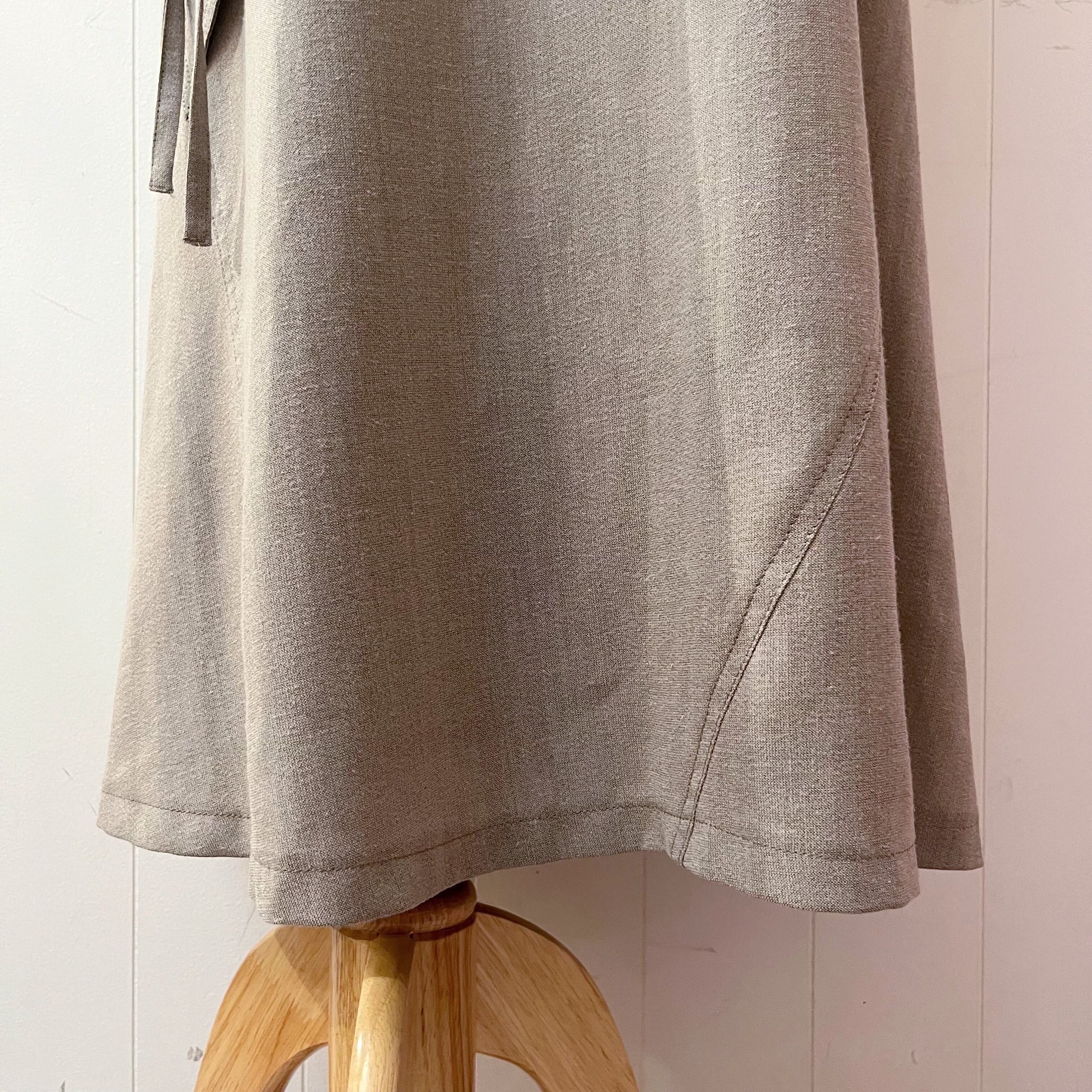 asymmetry pocket flare long skirt