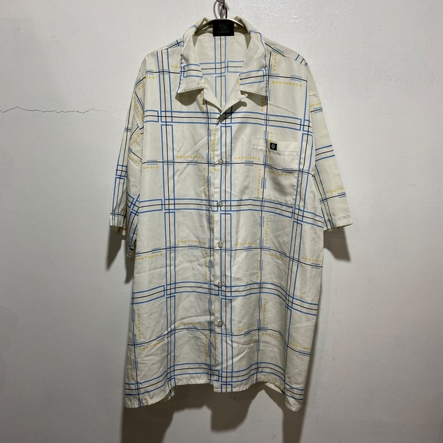 『送料無料』SOUTHPOLE サウスポール　総柄半袖シャツ　オープンカラー　ポリシャツ