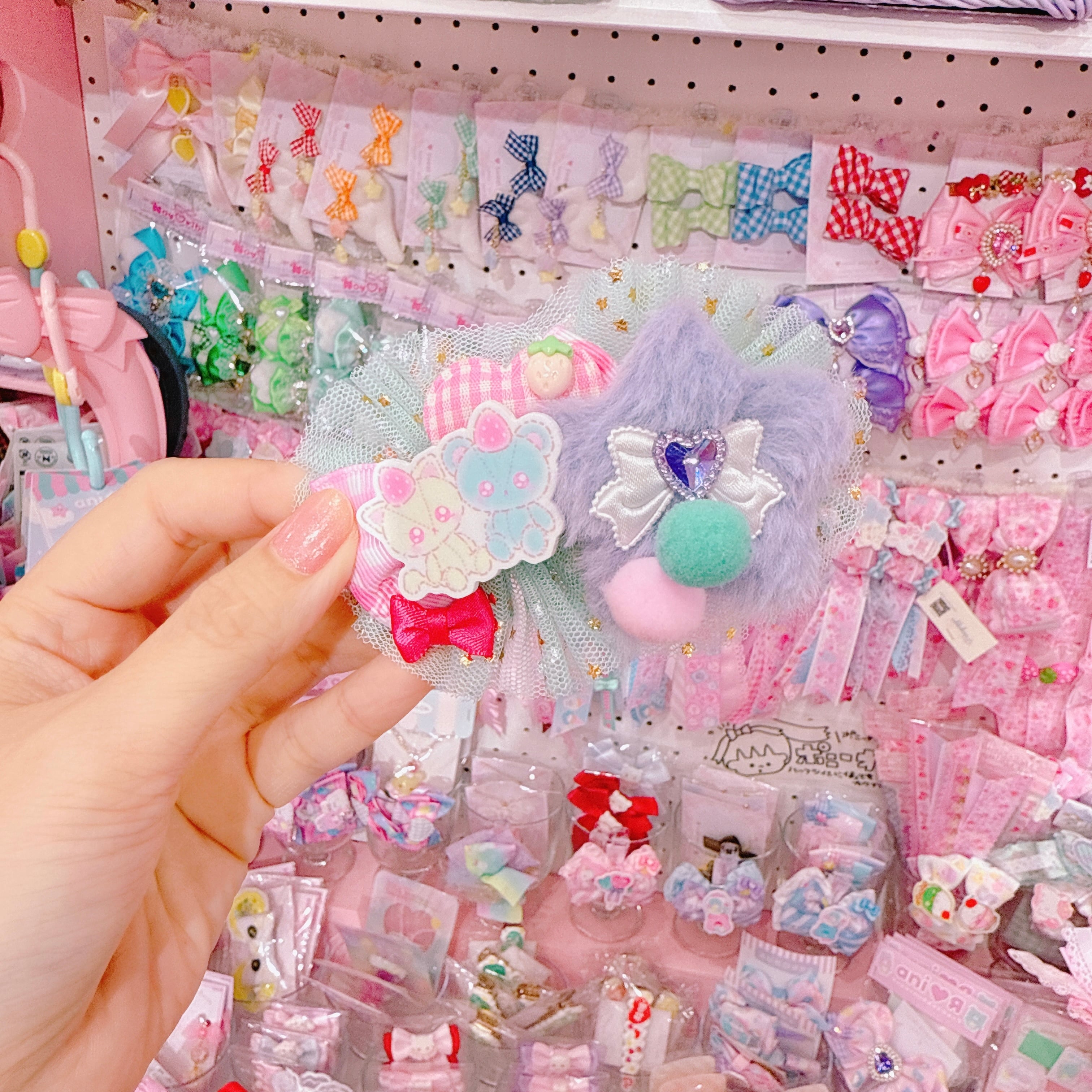 【R38】52-21チュールヘアクリップ