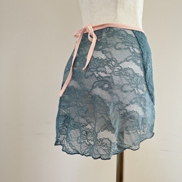 タイトレース　ラップ　バレエスカート（ブルー）