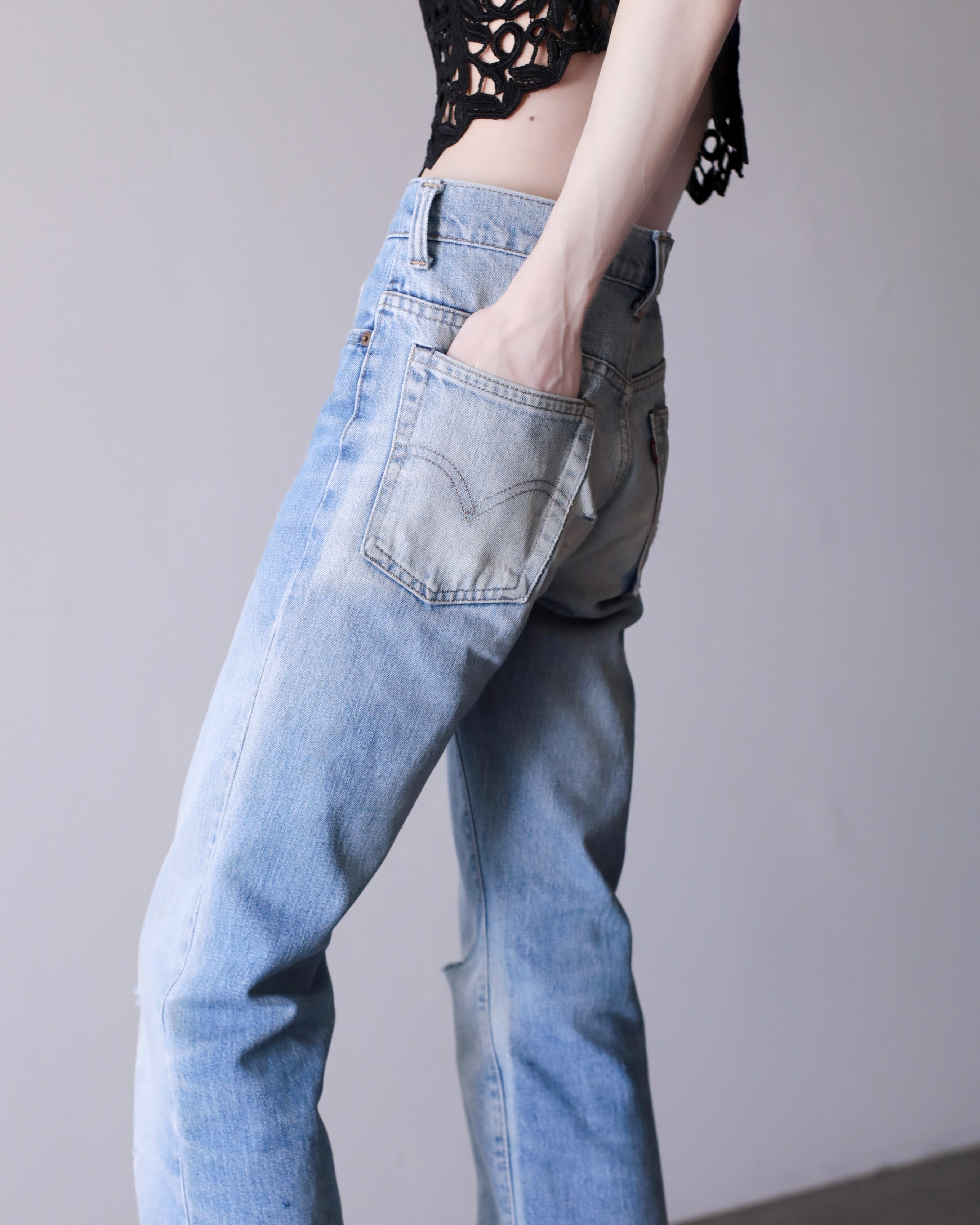 1970s Levi's 517 good fade flare denim pants | oo vintage