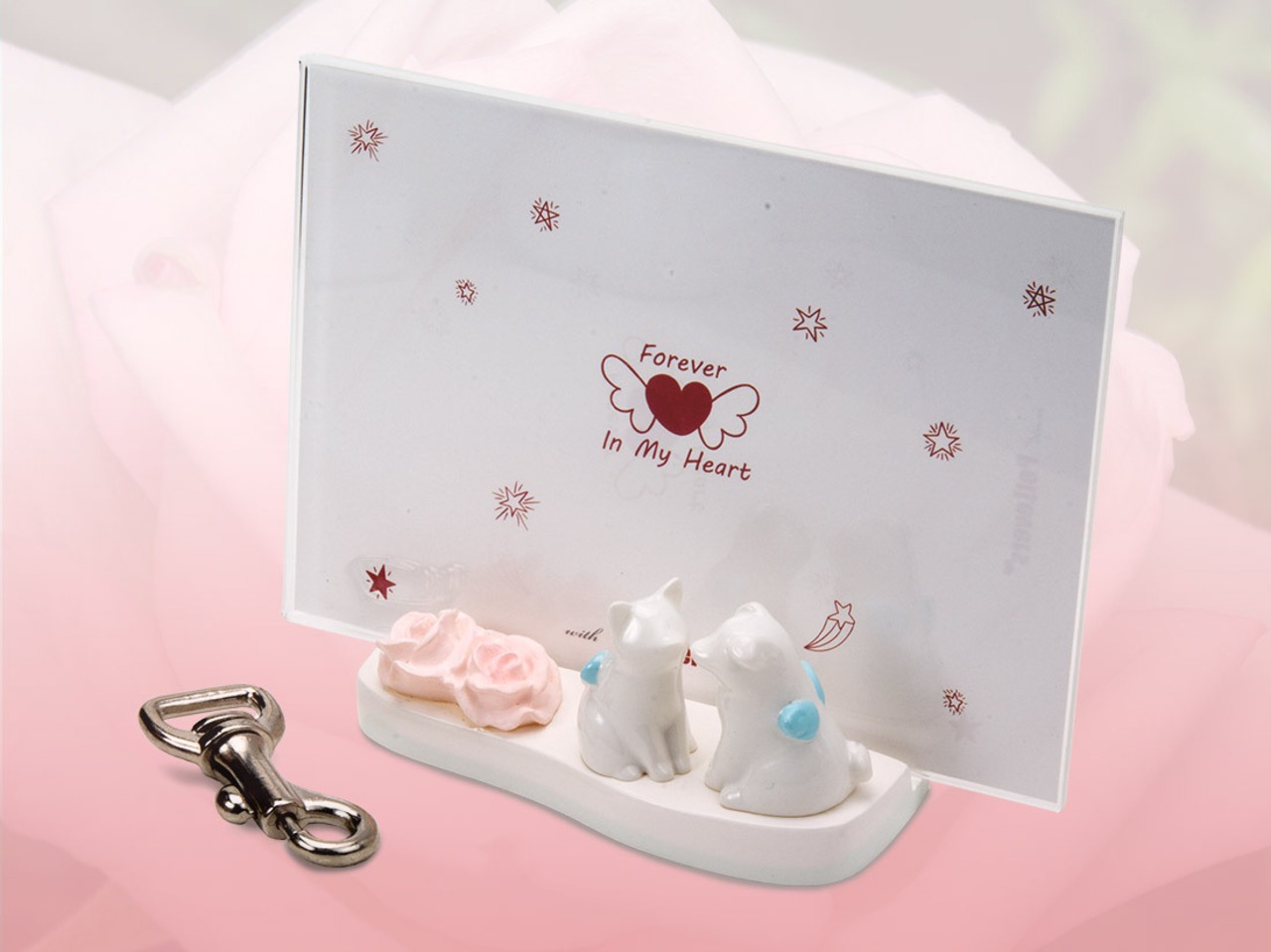 メモリアル フレーム 写真立 フォトフレーム MB-1003 天使の犬 天使の猫